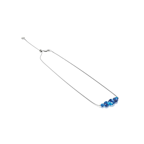 Topaz Flame | .925 Sterling Silver | Firefly Glass Infinity Clasp Necklace