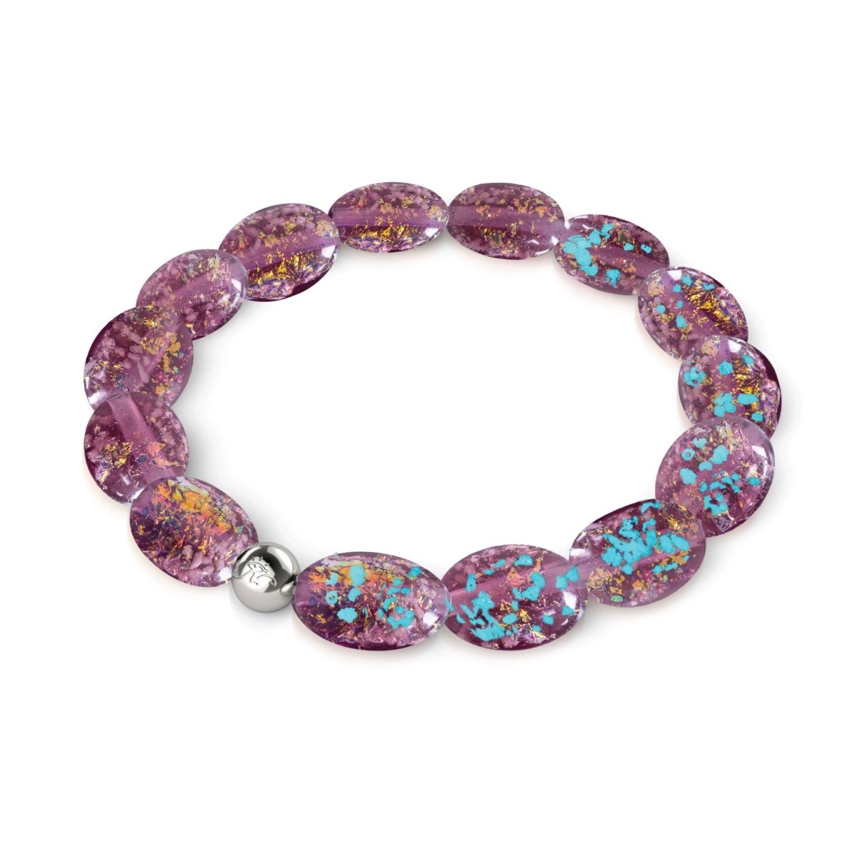 Amethyst Spark Firework Glass Bracelet