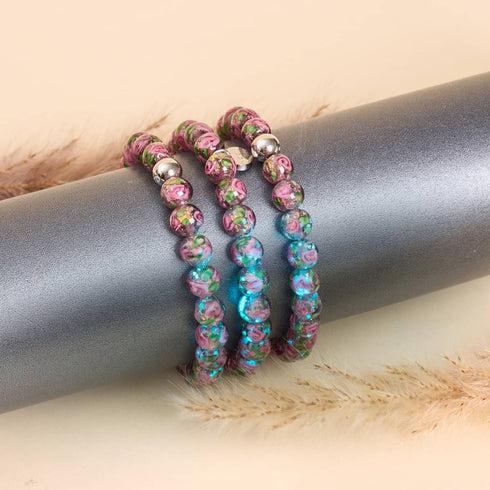 Purple Clematis | Firework Glass Garden Bracelet