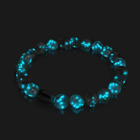 Rainbow White | .925 Sterling Silver | Firework Glass Bracelet