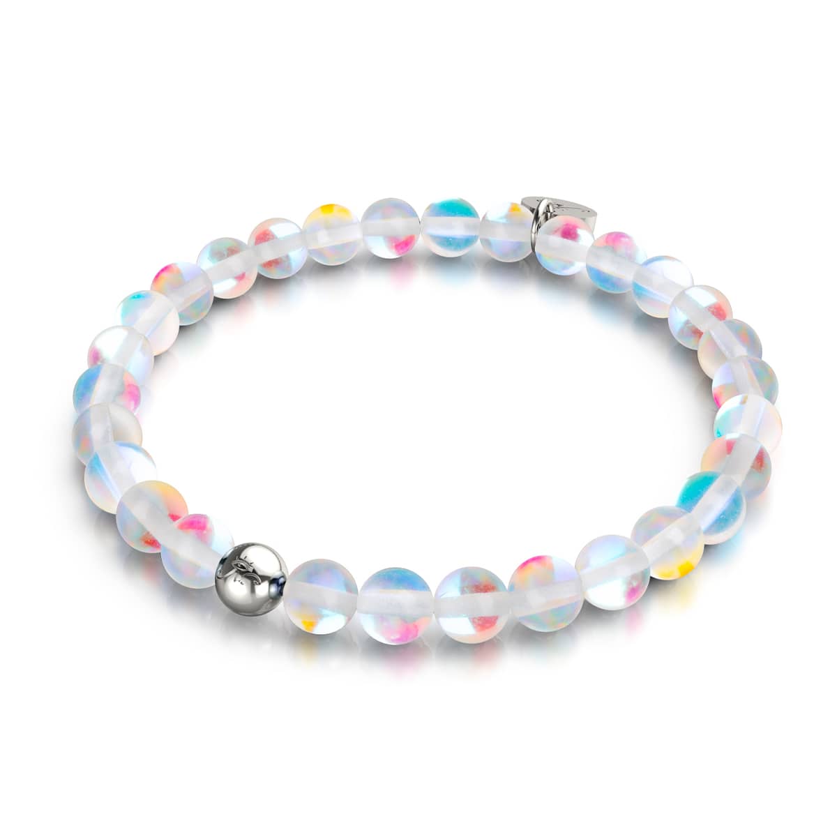 Turquoise Sunbeam | Silver | Galaxy Glass Bead Bracelet – NOGU