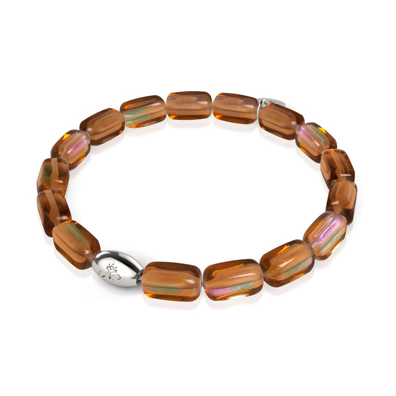 Terra | .925 Sterling Silver | Galaxy Glass Pebble Bracelet