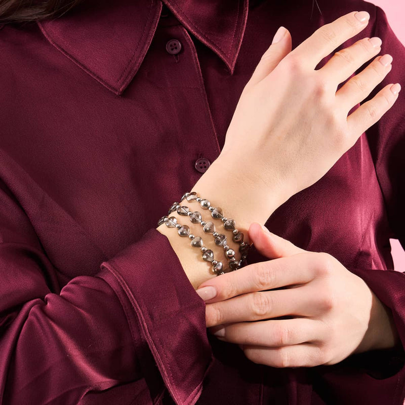 Silver Serenade | Infinity Hearts Bracelet