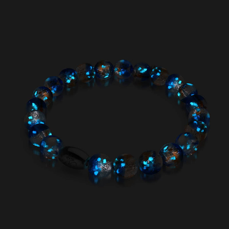 Indigo Horizon | .925 Sterling Silver | Lunar Glass Bracelet
