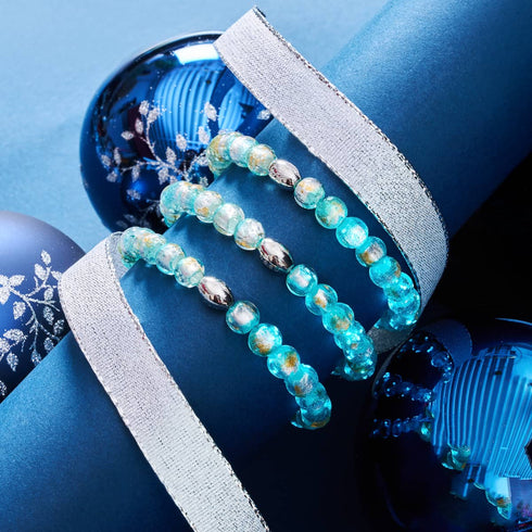 Teal Moon | .925 Sterling Silver | Lunar Glass Bracelet