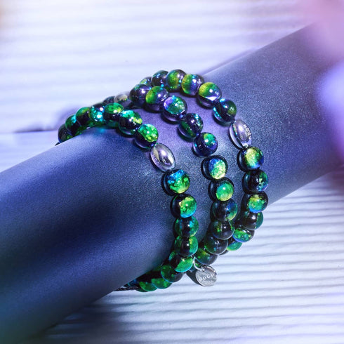 Turquoise Horizon | .925 Sterling Silver | Lunar Glass Bracelet