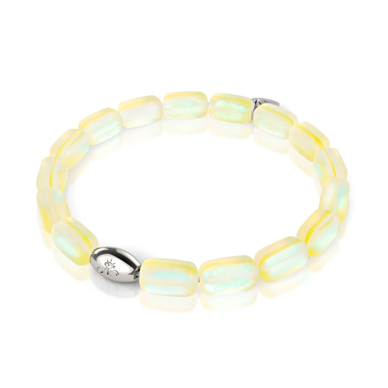 Canary | .925 Sterling Silver | Mermaid Glass Pebble Bracelet
