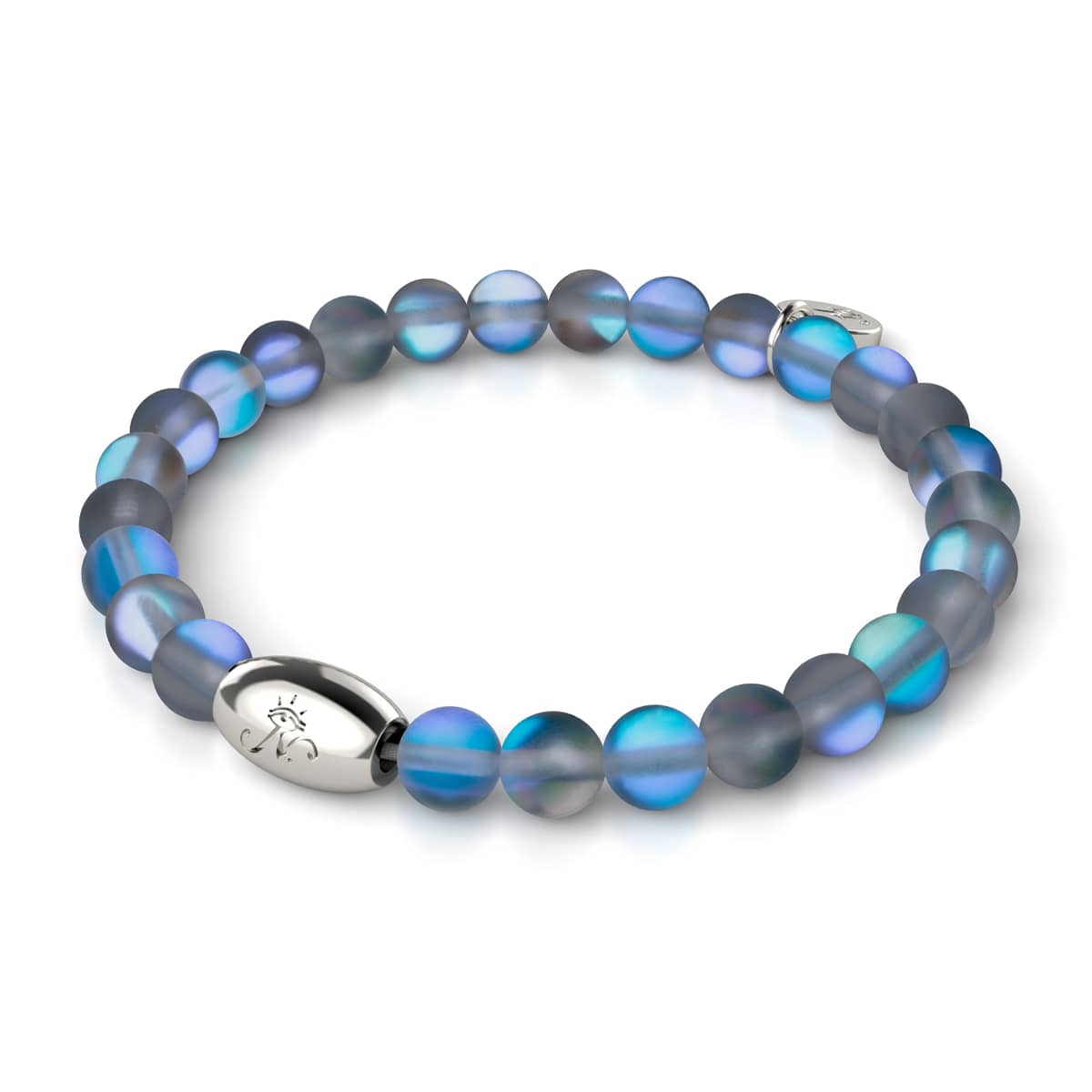ブレスレット Ellipse Glass Bracelet #7925 JL925 Jessica Lee Designs Sea Glass & Cicada Double Link