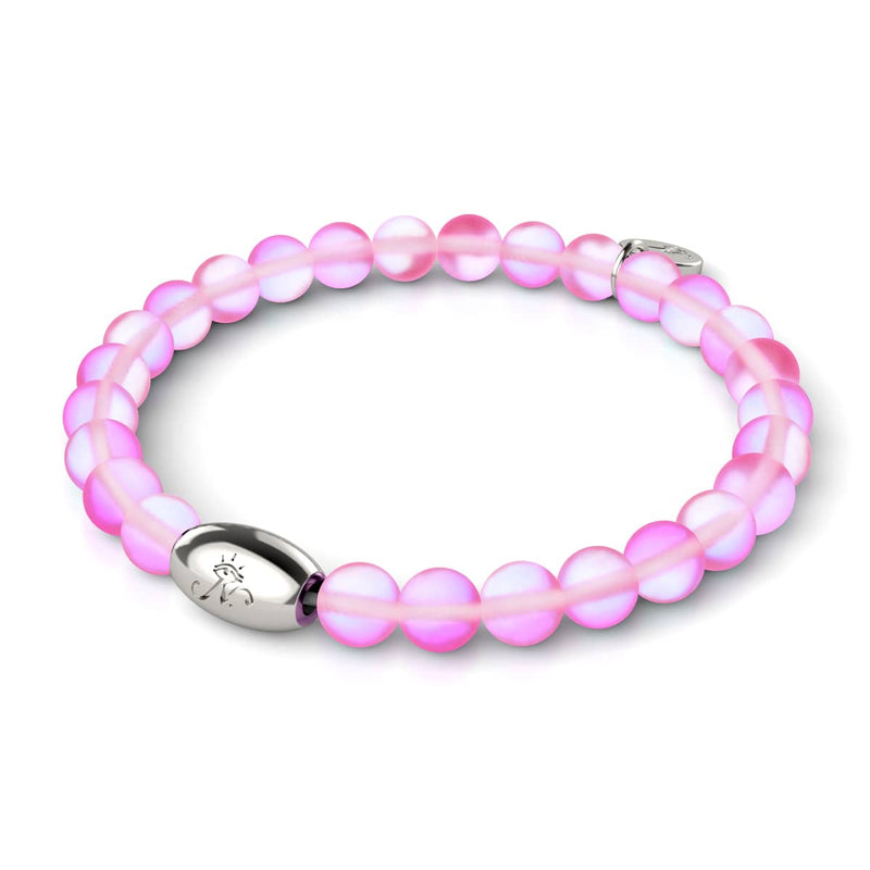 Pink | .925 Sterling Silver | Mermaid Glass Bead Bracelet