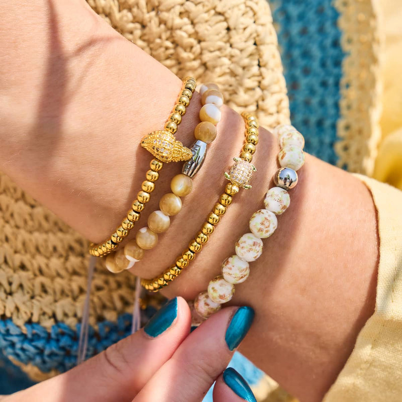 Tortuga | .925 Sterling Gold Vermeil | CZ Diamond Sea Turtle Bracelet