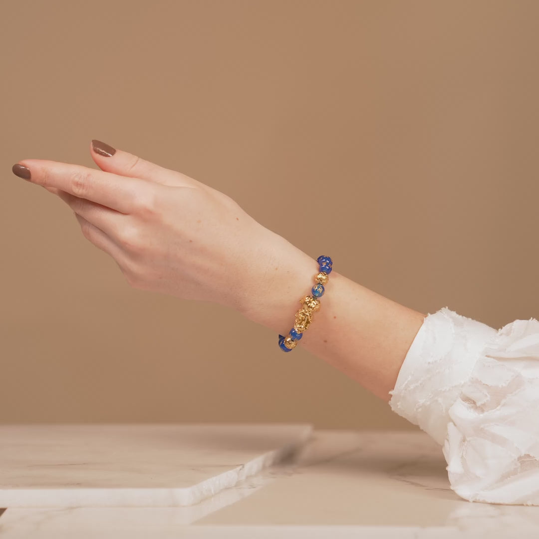 ★ PISCESS★ PP Flower Bracelet Blue 5006697990 The Blue Porcelain Floral Bracelet – Names For Good