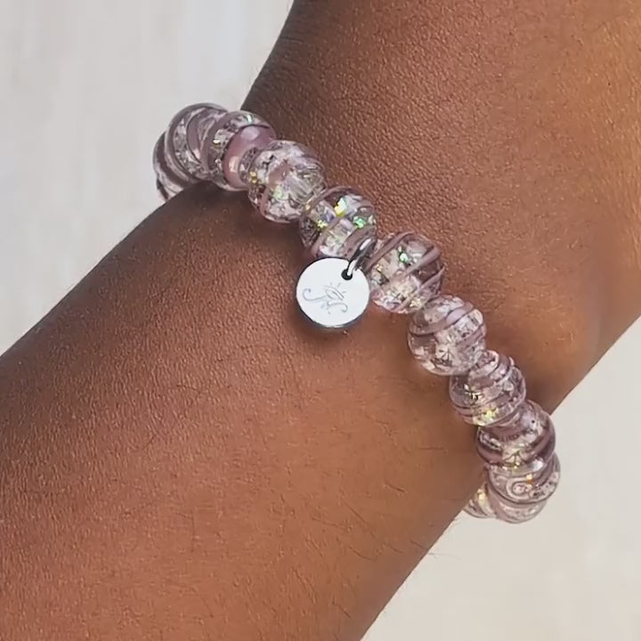 0908162　セール✨戦国紅瑪瑙17ミリ　貫通穴　キラキラ✨結晶 Concord Crush | Firework Glass Sugar Bracelet– NOGU USA