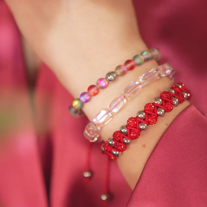 Double Ruby Kikiballa Crystal x Red String Vitality Bracelet