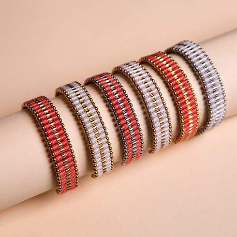 Coral | Silver | Amici Bracelet