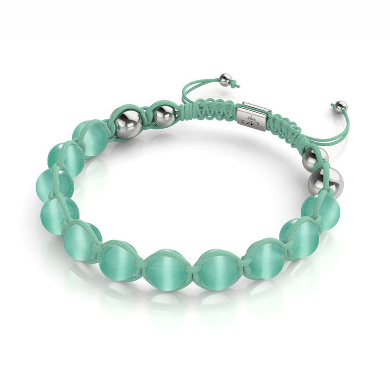 Teal | Silver | Cheshire Glass Charmballa Bracelet