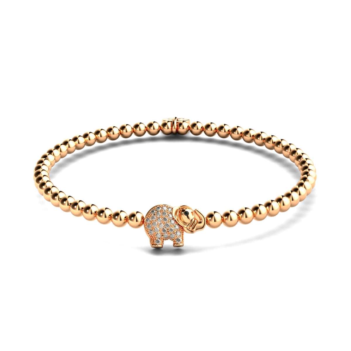 CZ Studded Gold Plated Stylish and Latest Designer Elephant Charm Brac –  Shining Jewel