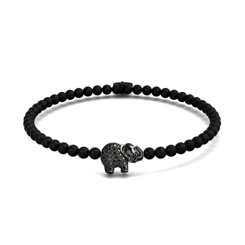 Sanctuary | Gunmetal | Crystal Elephant Charm Bracelet