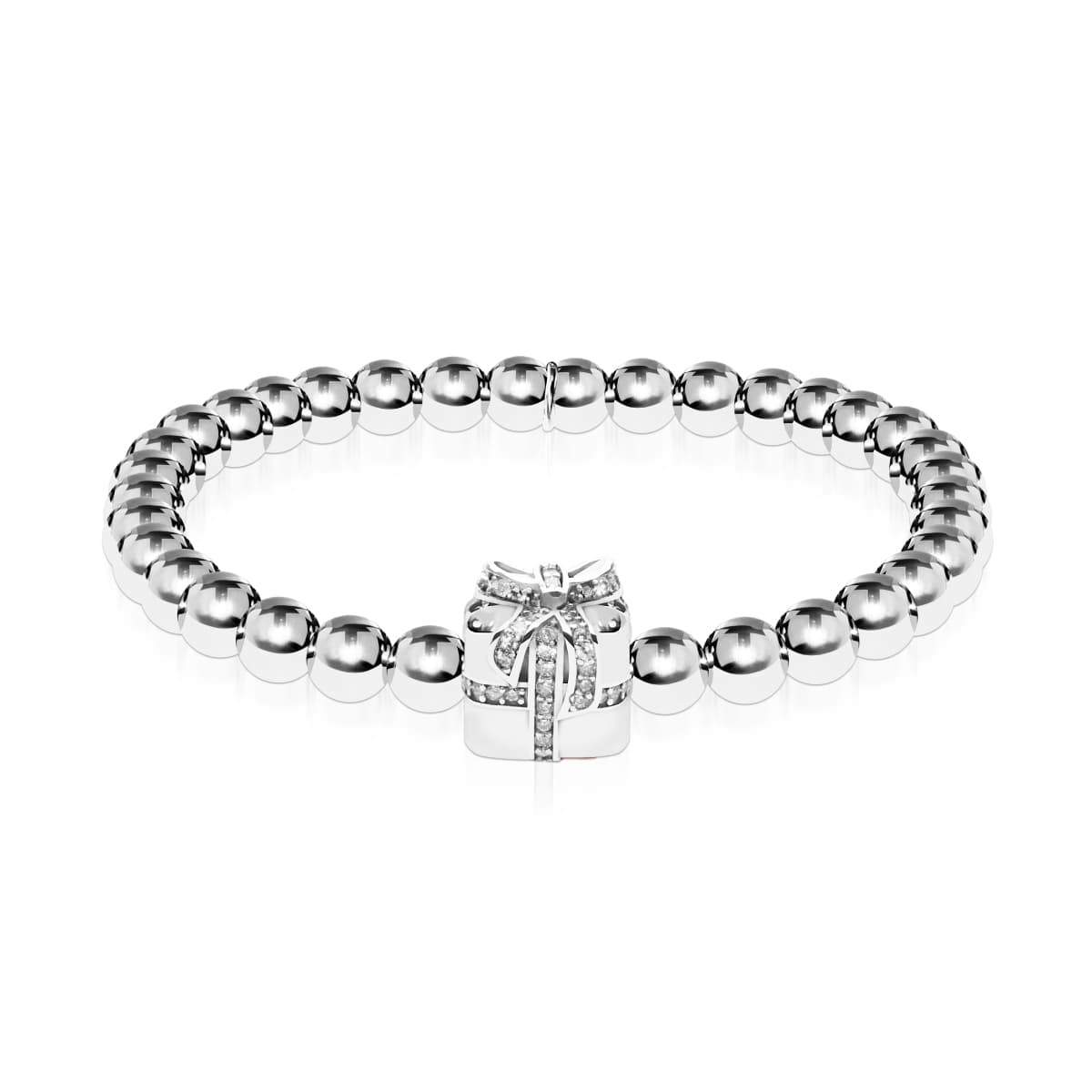 Louis Vuitton Monogram Beads Bracelet Silver Metal