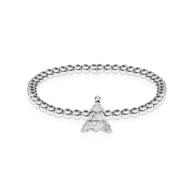 Evergreen | Silver | Crystal Holiday Tree