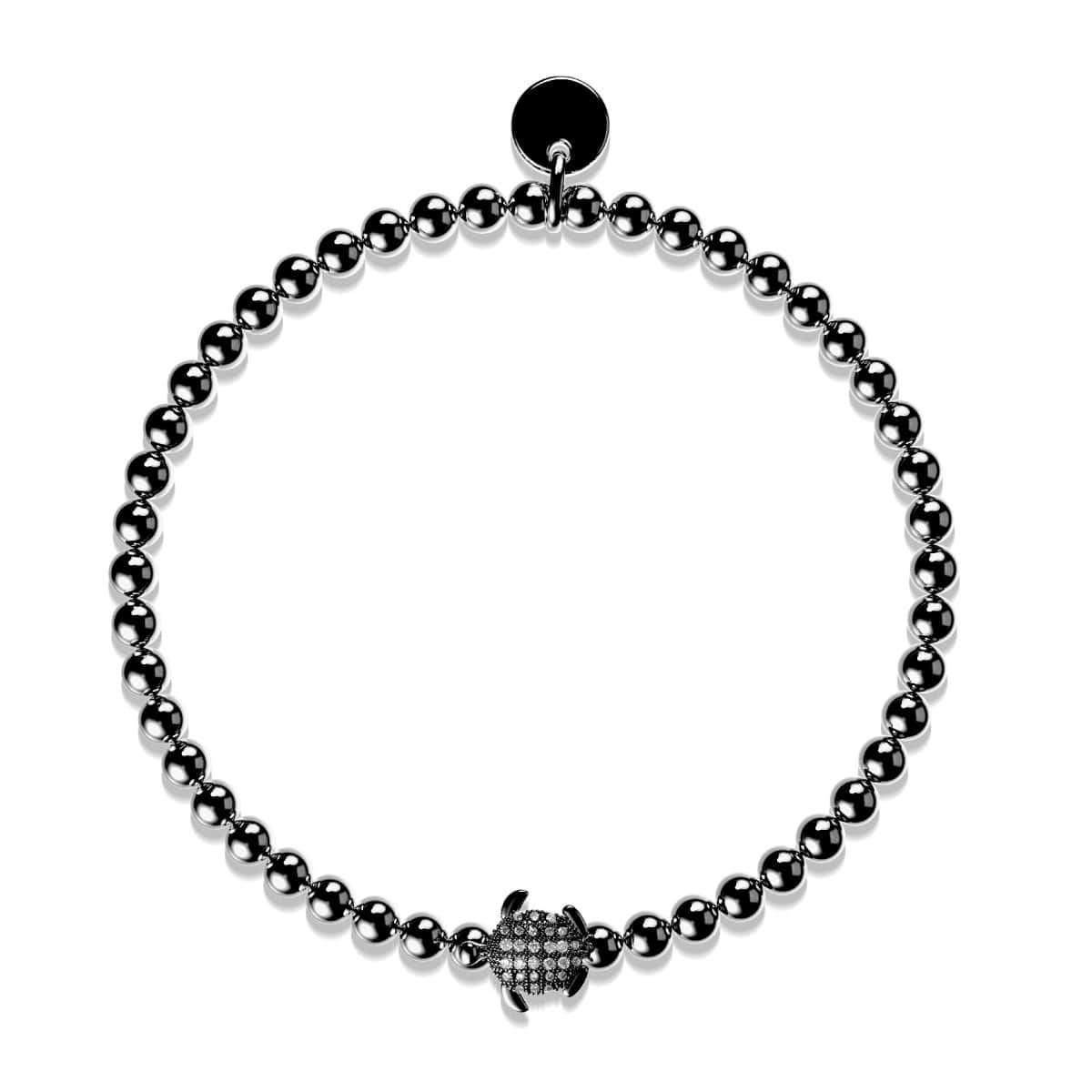 The OH Petit Monogram Knot Unisex Bracelet - Noir Black – Outhouse Jewellery