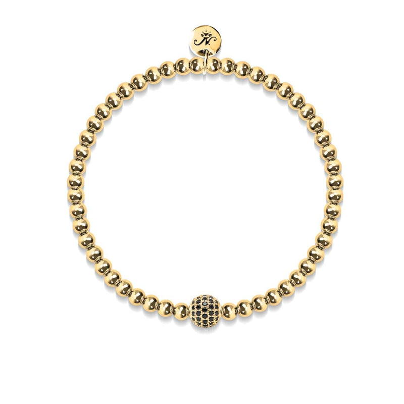 Charismatic | 18k Gold | Black Cubic Zirconia Crystals | Expression Bracelet