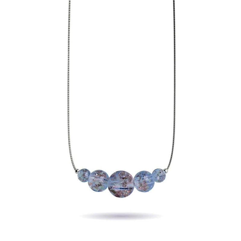 Indigo | .925 Sterling Silver | Firefly Glass Infinity Clasp Necklace