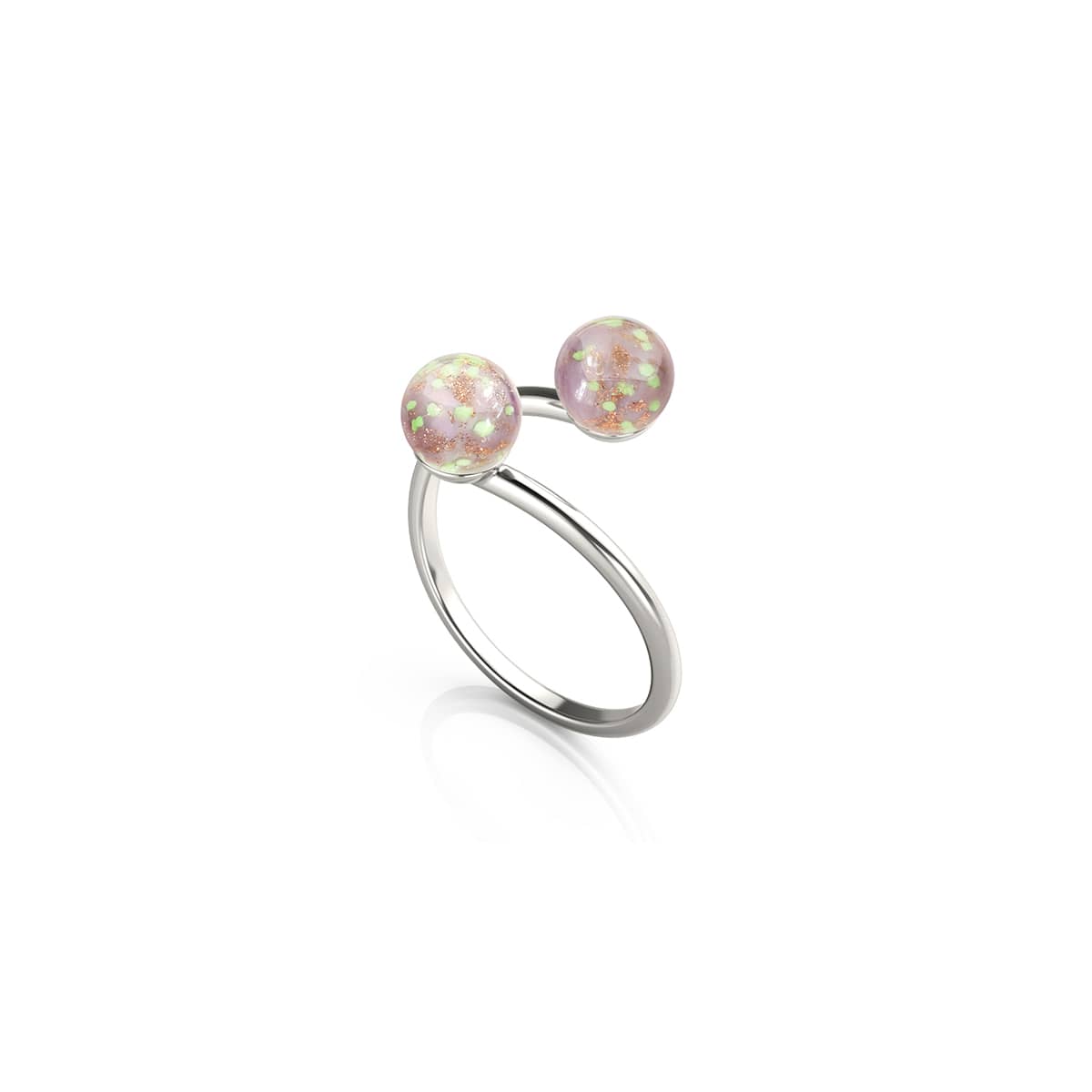 Girls Starlet Shimmer Confetti Ball Multi Color Set of 5 Rings