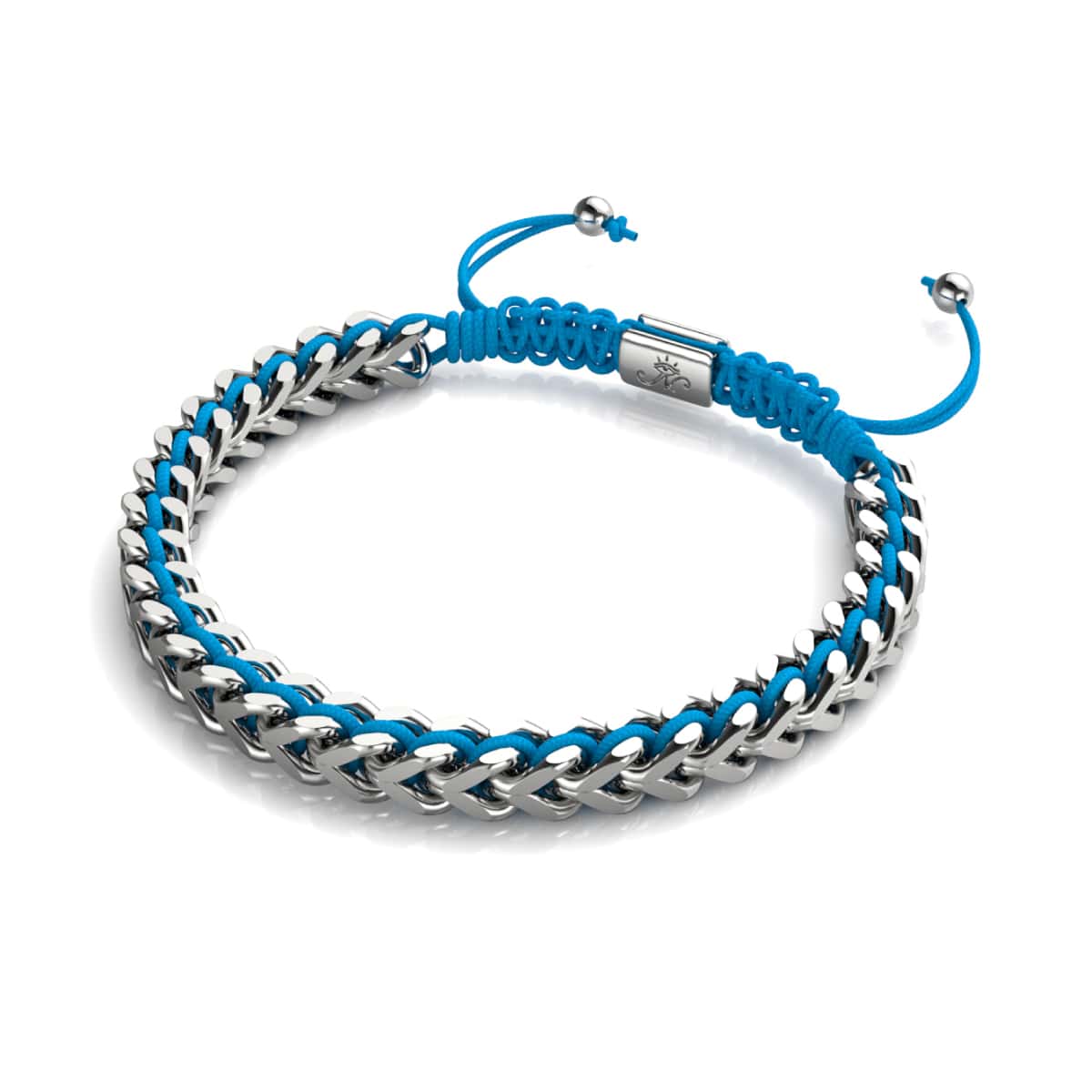 Blue x Silver | Gaia Wheat Chain Bracelet– NOGU USA