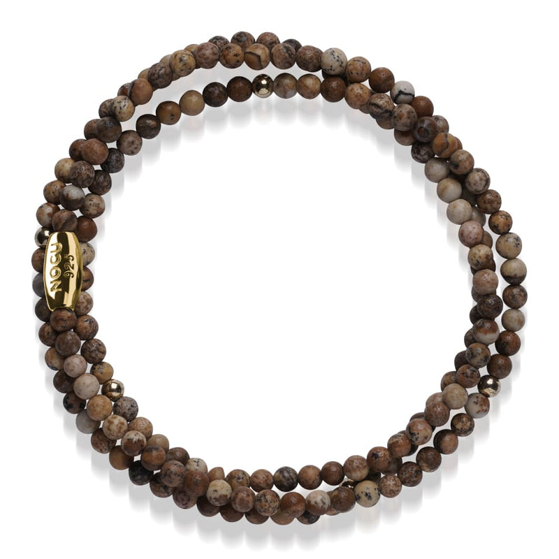 Picture Jasper | .925 Sterling Gold Vermeil | Gemstone Wrap