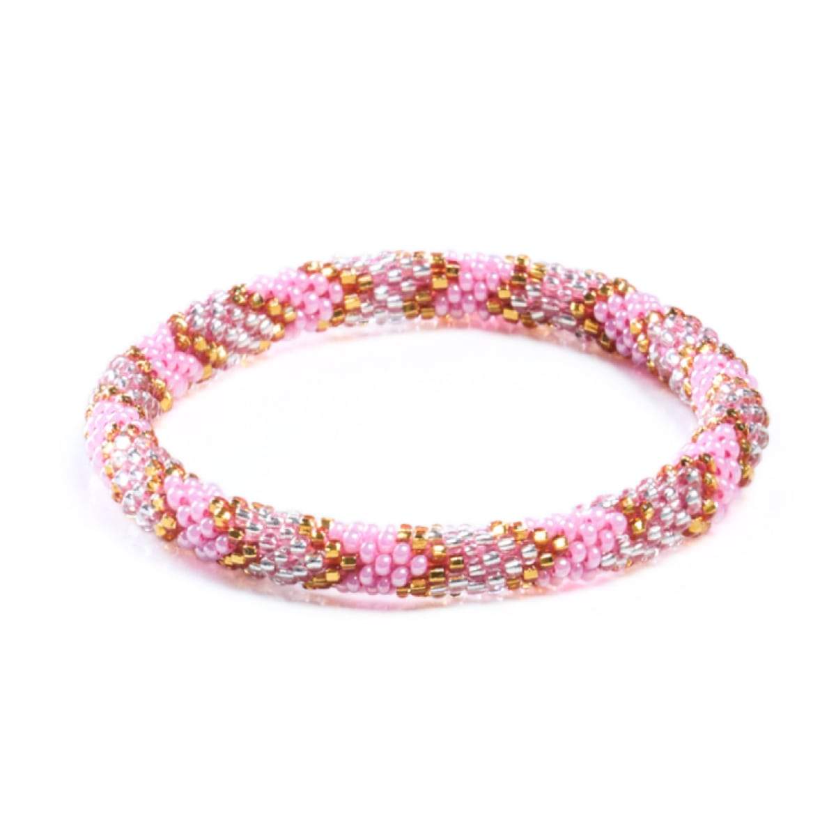 Pink Rattler | Himalayan Glass Bead Bracelet– NOGU USA