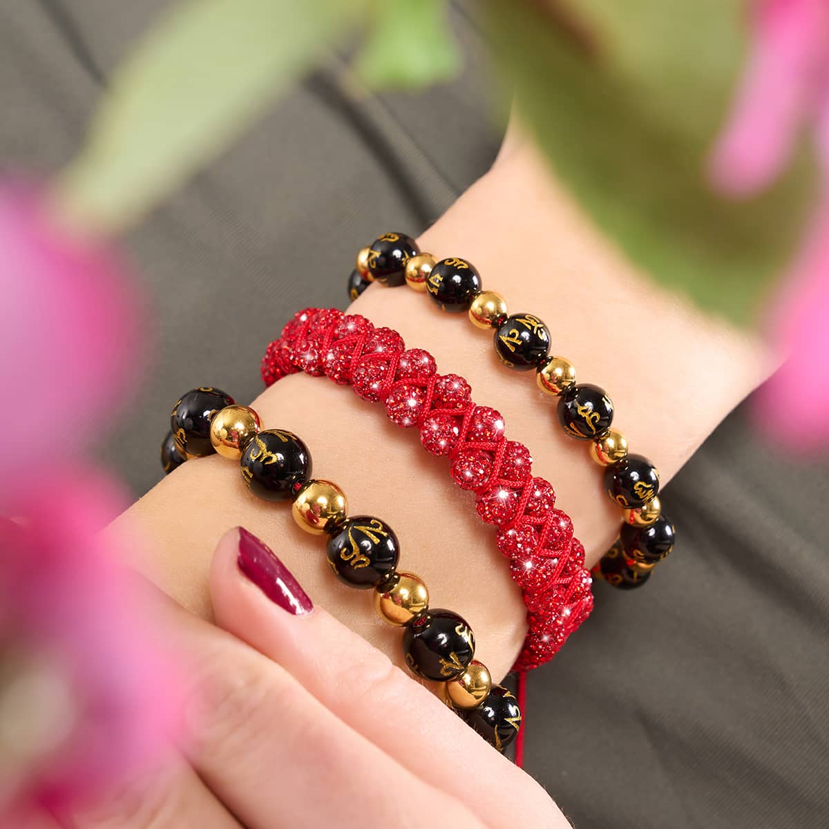 Mini Ruby Kikiballa Crystal x Red String Bracelet – NOGU.studio