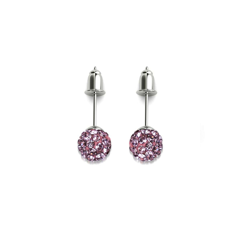 Flamingo Crystal | .925 Sterling Silver | Mini Kikiballa Earrings