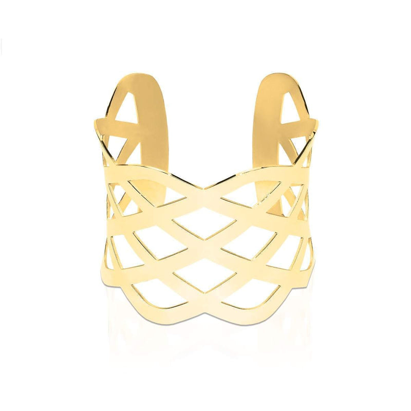 Ribbon | 18k Gold | Laser Cut Cuff