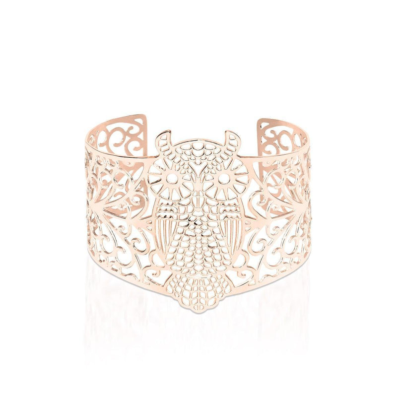 Owl | 18k Rose Gold | Laser Cut Cuff