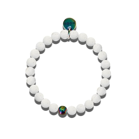 Pele | Unicorn Silver | White Lava Rock Diffuser Bracelet