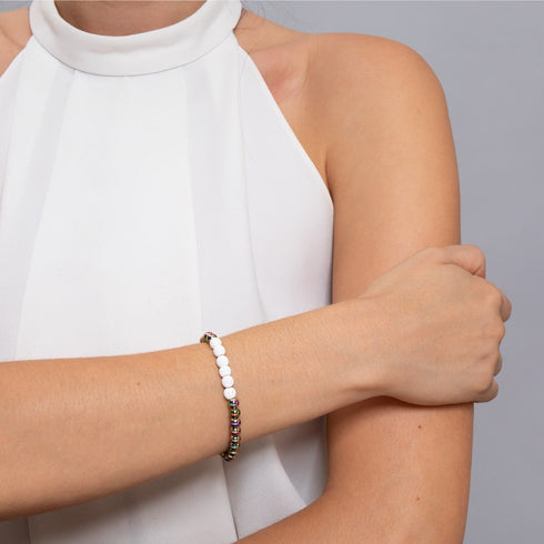 Unicorn Silver and White | Lava Rock Diffuser Bracelet