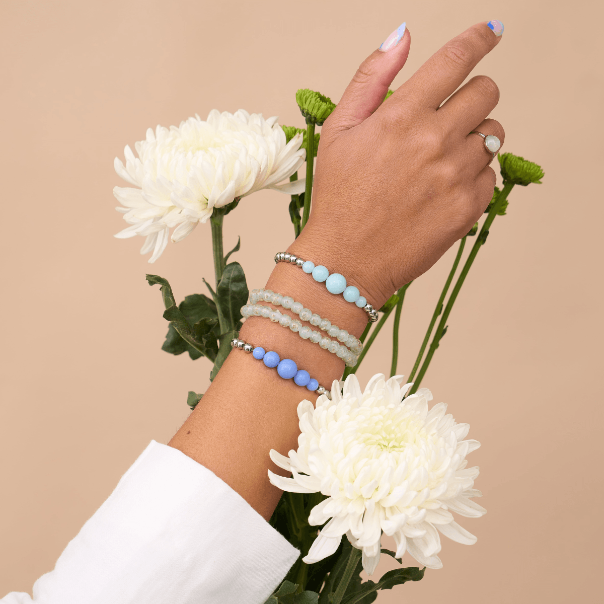 Azure | Silver | Lumos Ceramic Expression Bracelet – NOGU.studio