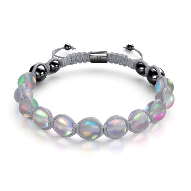 Grey | Gunmetal | Mermaid Glass Charmballa Bracelet