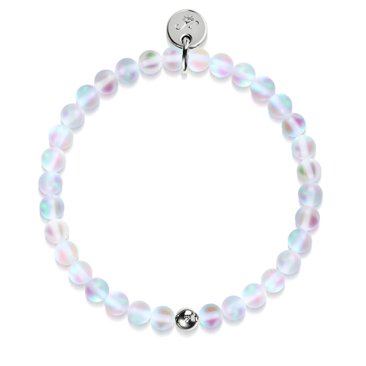 Mermaid Sea Glass Bracelet, Marble Iridescent Beads, Mermaid Tail, Stretchy  Bracelet, No Tail Customizable Option, Shiny, Handmade, comfy