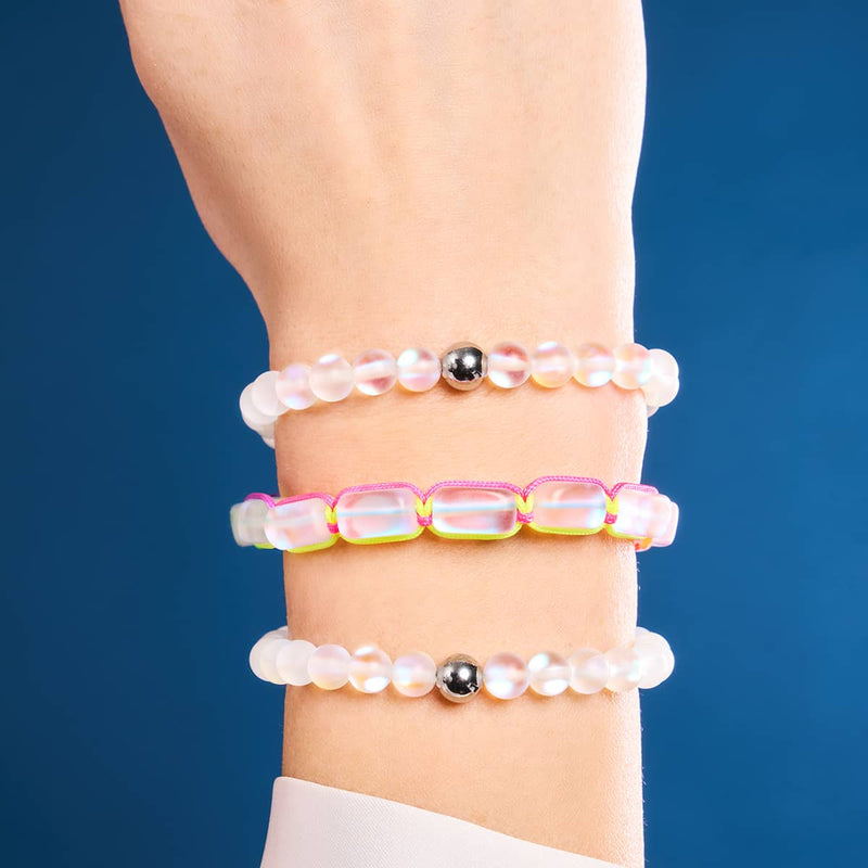 Spectrum | Mermaid Glass Pebble Macrame Bracelet