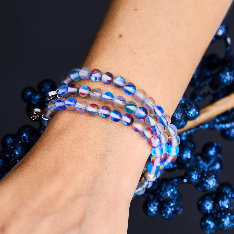 Unicorn Blue | Silver | Mermaid Glass Bead Bracelet