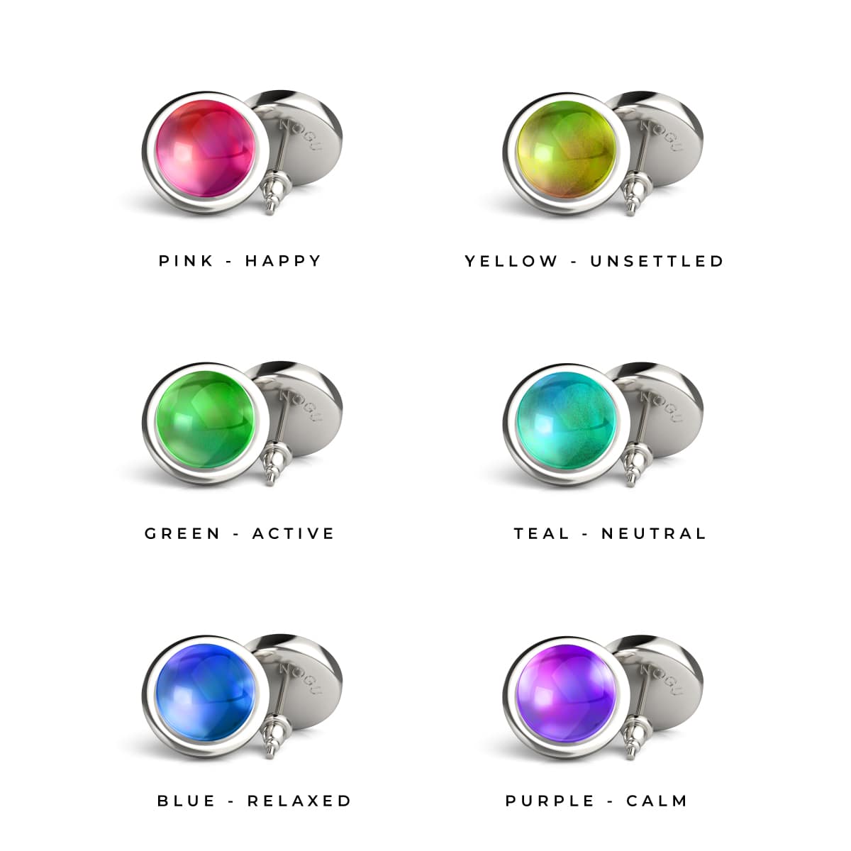 Chromata 12mm Mood Stone Cabuchon Earrings – NOGU United States