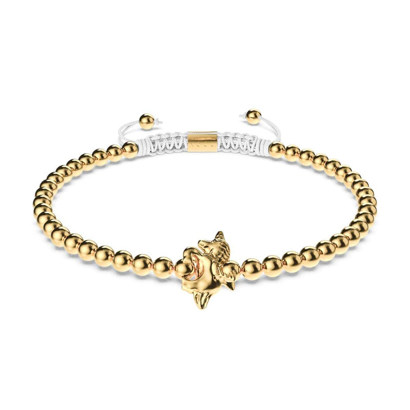 Pegasus | 18k Gold | Winged Unicorn Macrame Charm Bracelet