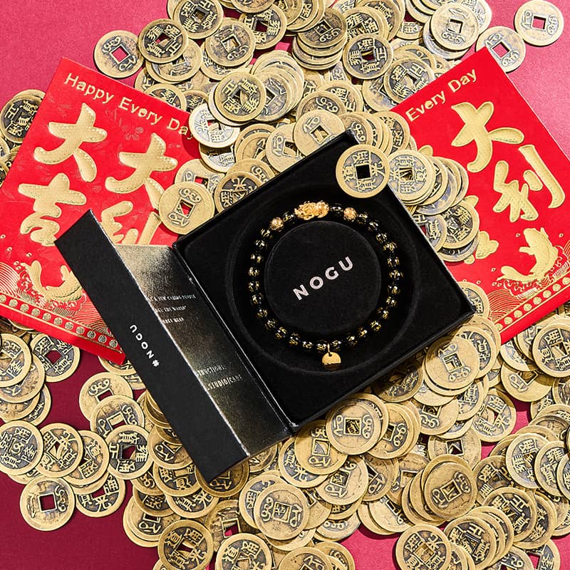 NOGU Lucky | 18K Gold | Crystal Dice Charm Bracelet