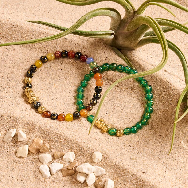 [Earth] Eco-Friendly Gemstone 6mm Beads Bracelet