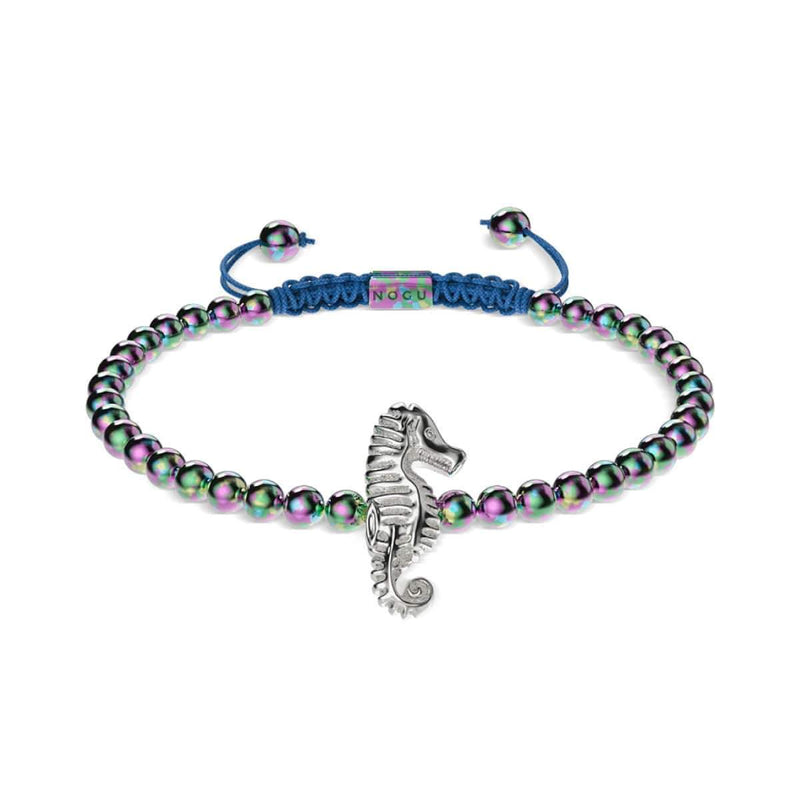 Reef | Unicorn Silver | Seahorse Macrame Charmballa Bracelet