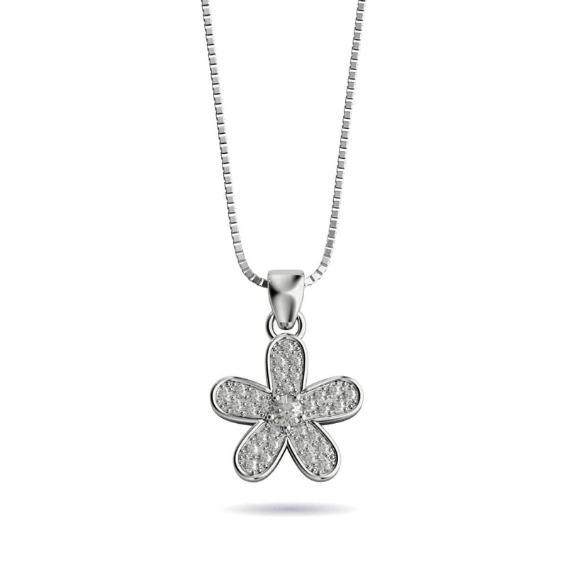 Flower Power | .925 Sterling Silver | Crystal Infinity Clasp Necklace