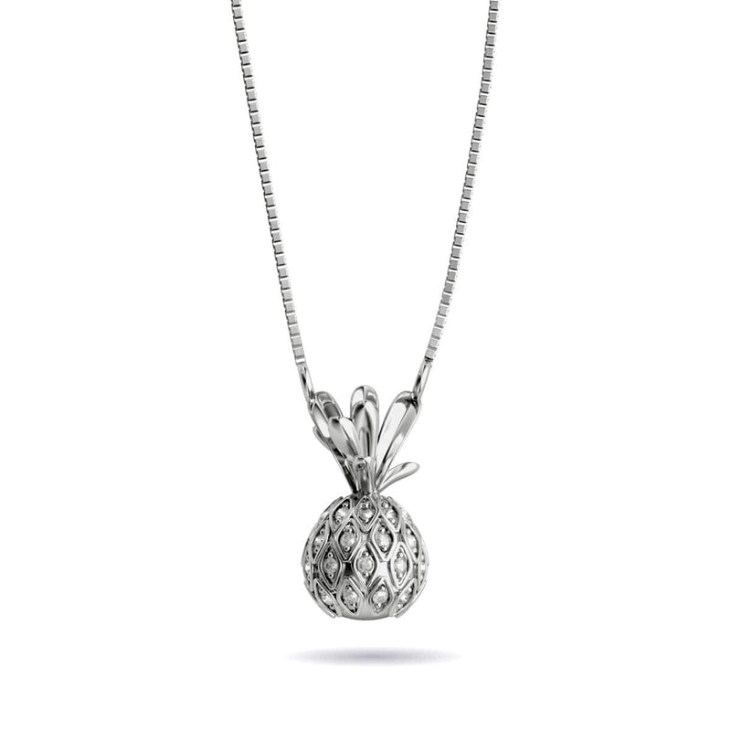 Pina Colada | .925 Sterling Silver | Crystal Pineapple Infinity Clasp Necklace