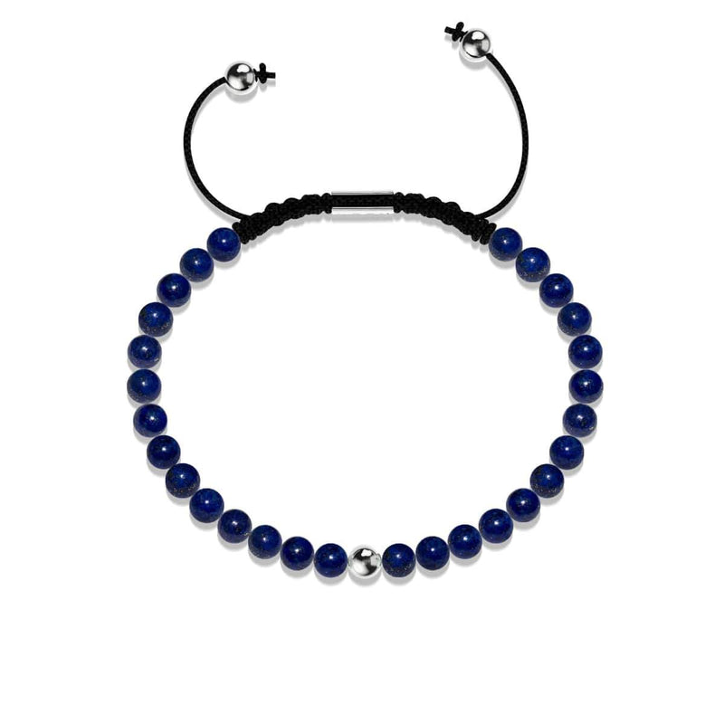 Lapis | .925 Sterling Silver | Focus Gemstone Macrame Bracelet