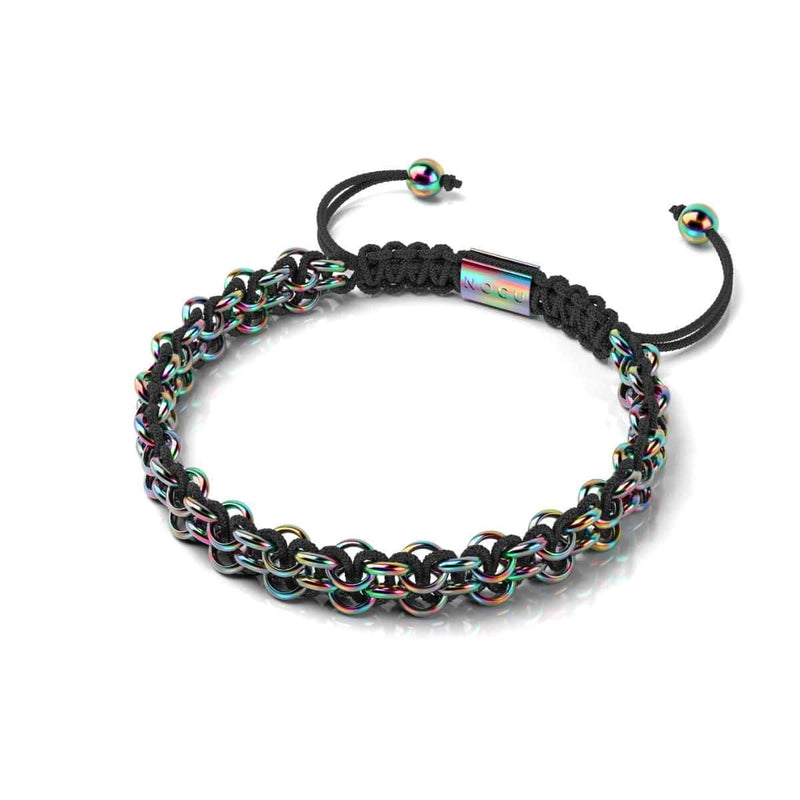 Chameleon Links | Mini Kismet Bracelet | Black x Unicorn Silver